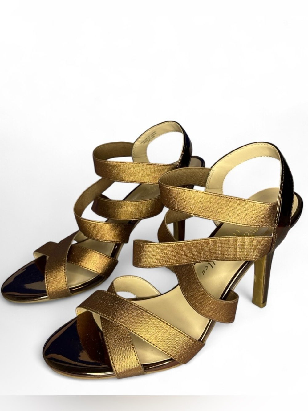 Ann Marino by Bettey Muller Brown Metallic High Heels Women’s Size 9